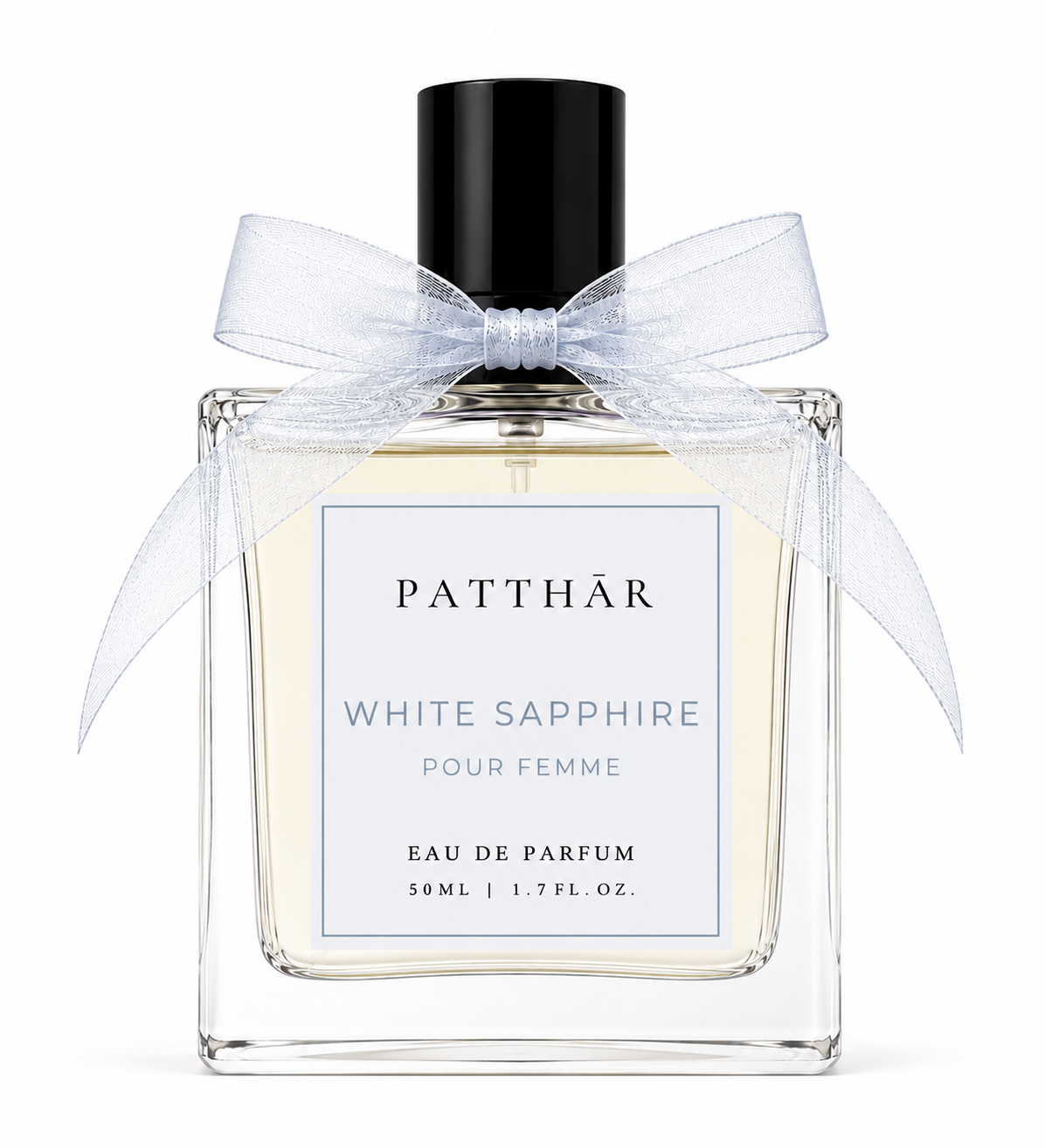 Plain White Sapphire perfume bottle on a clean background